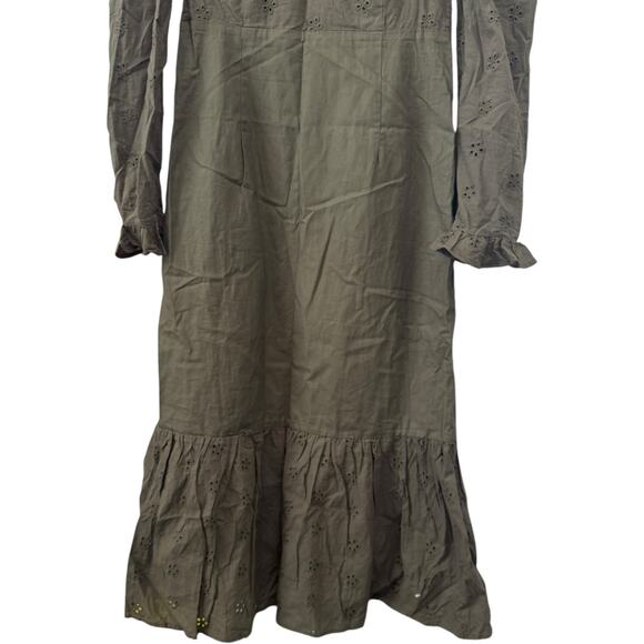 Tuckernuck Dark Green Midi Dress with Ruffle Hem - Picture 7 of 14